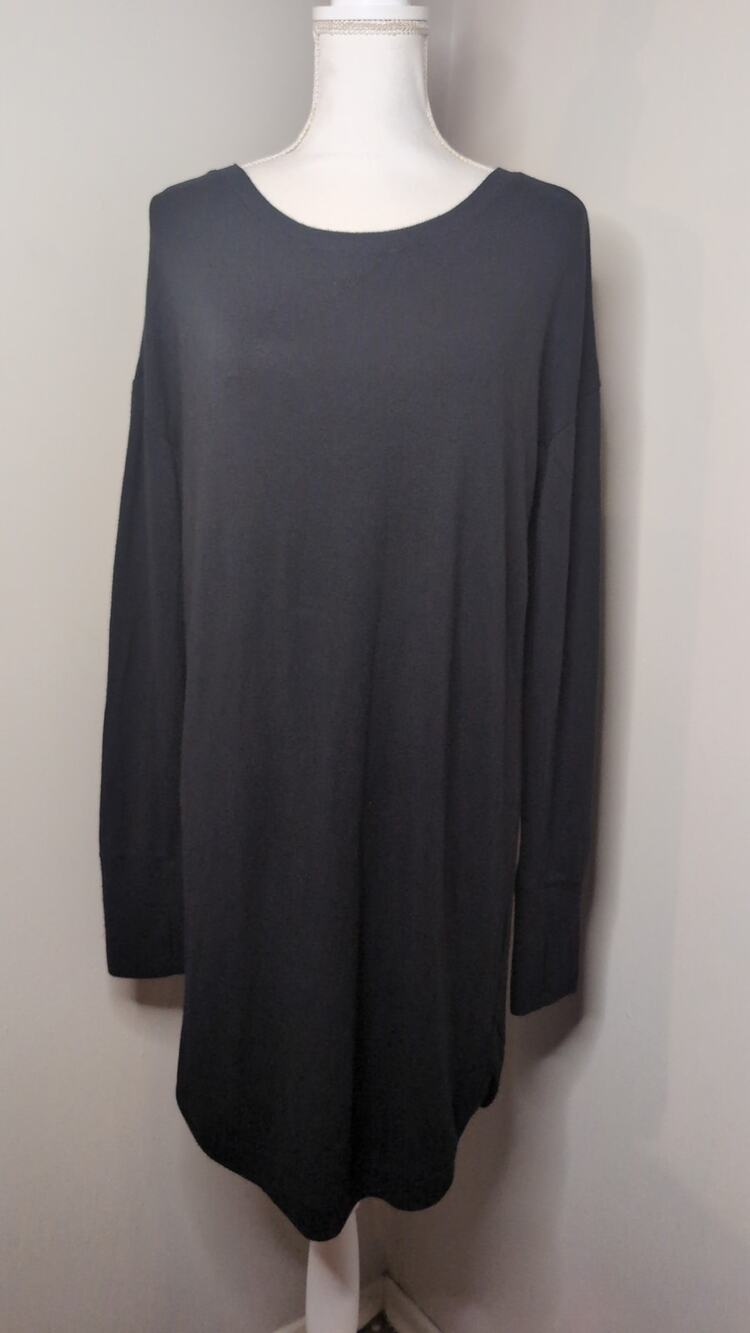 Athleta Presidio Shift Dress Long Sleeve Gray Athleisure Minimalist L